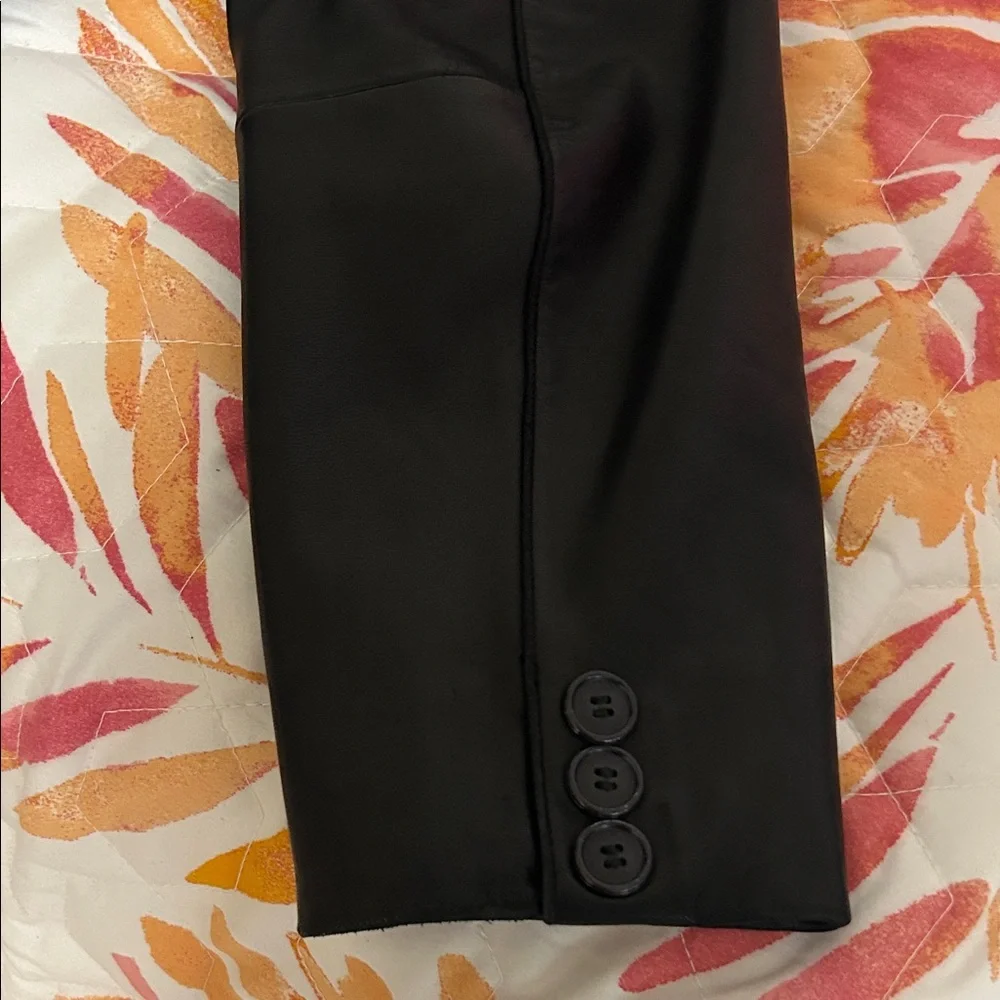 Black Leather Jacket Blazer by Luis Alvear Sz M - Picture 5 of 15